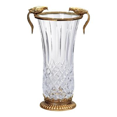 China Hot Sale Decor Art Deco White Accent Pieces Home Decorative Crystal Vase Accessories for sale