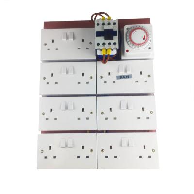 China Eco-friendly Hydroponics 12 Way Switch Panel Grow Socket Timer Controller Relay UK for sale