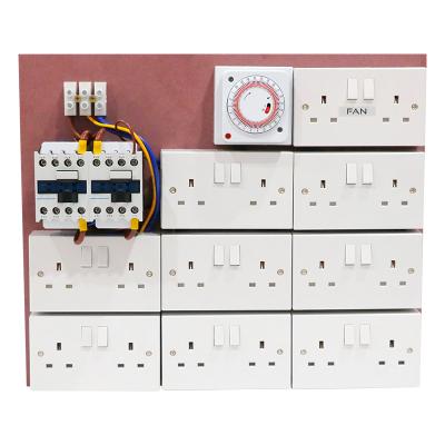 China Hot sale Hydoponic Hothouse 16/18 Way MDF Switch Panel Hydroponic Box Grow Socket Timer Controller Relay Uk for sale