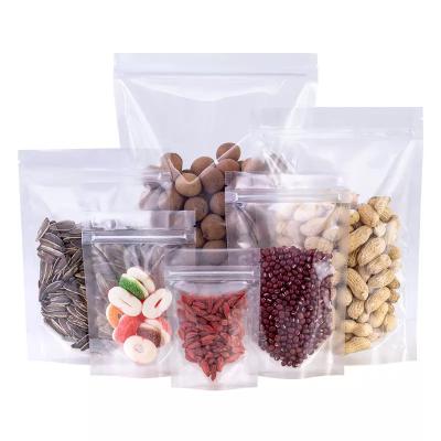 China Clear plastic spice packaging bag PE/NY custom security storage bag transparent strong doypack plastic zipper bag for sale