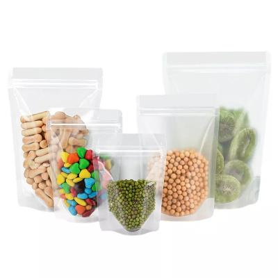 China Security Customized Fruit Zip Locknut Or Clear Dry Food Packaging Bag Holder Pouch for sale