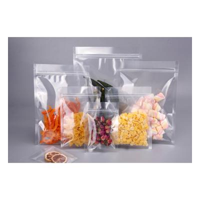 China Safety Food Packaging Zip Lock Wrapping Plastic Pouch Stand Up Pouch Food Clear For Zipper Zipper Lock for sale