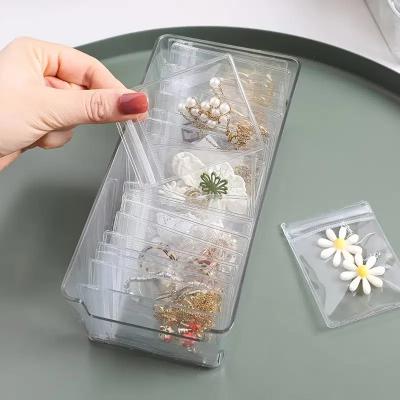 China Transparent Clear PVC Jewelery Bag Zipper Packaging Necklace Earring Security Cosmetic PVC Ziplock Bag for sale