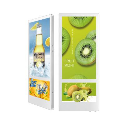 China 21.5+12.1 Inch Indoor Wall Mount Double Sided Screen Advertising Player Android Video Monitor for sale