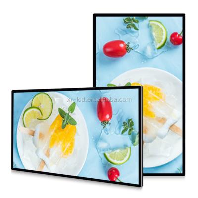 China Small Indoor Digital TV Menu Restaurant Advertising Screen Full HD 32 43 50 55 65 Inch Wall Mount for sale