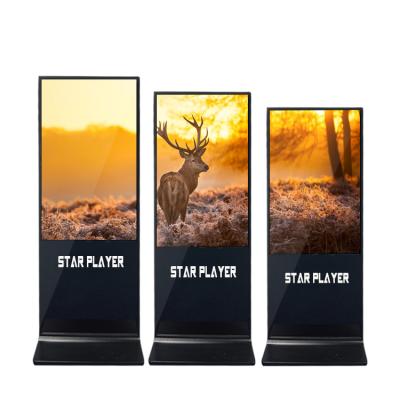 China Indoor Super Slim 49 Inch Floor Standing Touch Screen Digital LCD TV Advertising Player Display for sale