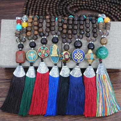 China FASHIONABLE TONGLING Buddha bead necklace boho african beaded women fashion 2021 trendy necklaces for sale