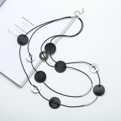 China New Design High Quality 2021 Long Quality Trendy Alloy Dangle Charm Necklaces For Women Delicate Jewelry Necklaces And Unisex Minimalist for sale