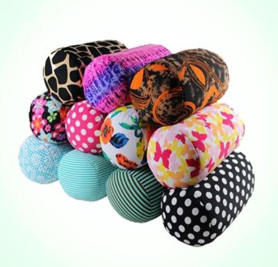 China Memory Printed Spandex Beads Back, Tube Pillow, EPS Cylinder Pillow, Neck Roll Cushion for sale