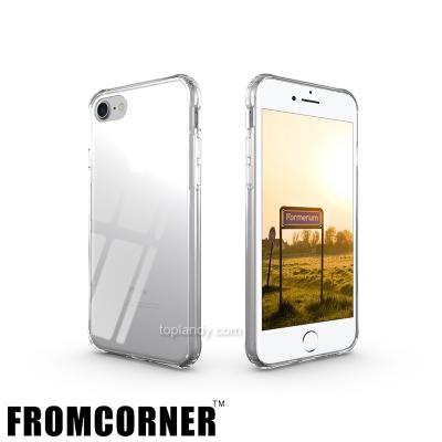 China FROMCORNER Factory OEM Anti-drop TPU Free Sample Clear Vision 9H Tempered Glass Back Cover Air Cushion Shockproof Phone Case For 11 12 13 for sale