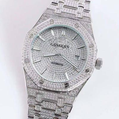 China Famous Luxury Brand Swiiss Highest Quality Men Movement All Diamonds 904l Stainless Steel Mechanical Automatic Watch for sale