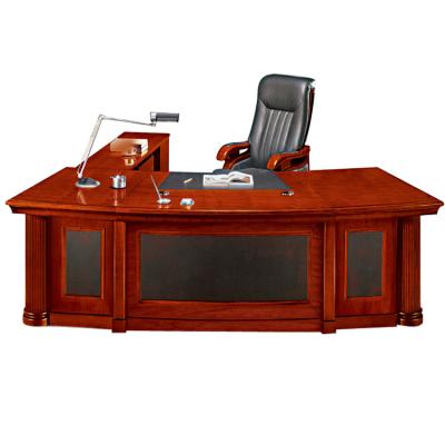 China A-09 High Quality Extendable Veneer Boss Table Chair Desk With Large L Shape Wooden Office Table for sale