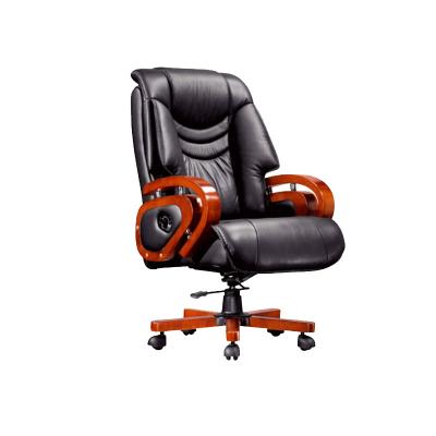 China Factory Price Office Furniture Traditional Design Frame And Legs Boss Office Wooden Rotating Chair for sale