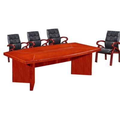 China Thickened Table Top 6ft Conference Table With Long Chairs Half Round Meeting Table For Small Office Spaces for sale