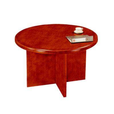 China Table top thickened MDF veneer round meeting table small conference negotiation table for small office spaces for sale