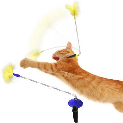 China Amazon Success Factory Wholesale Stocked Interesting Automatic Lighter Toy Cat Feather Toys For Cats for sale