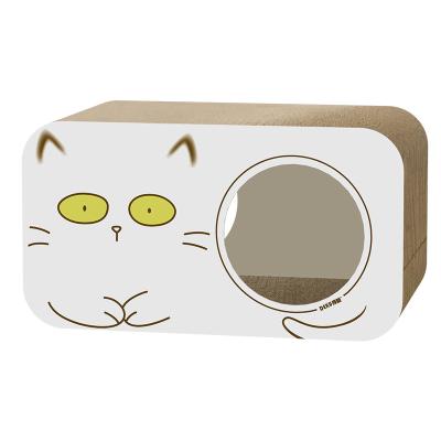 China Wholesale Factory Space Amazon Success Box Pet Cat Toy Corrugated Cat Scratcher Stocked Corrugated Cat Scratcher Board for sale