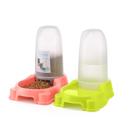 China Viable Factory Wholesale Drinking Feeder Pet Drinker Dual Function Easy Clean Feeder Automatic Pet Food Feeder for sale