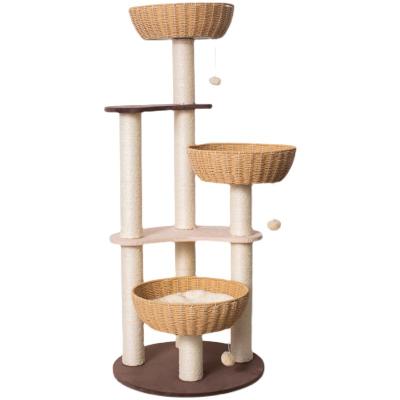 China Amazon Hit Factory Stocked Wholesale Sisal The Big Easy Hi To The Cat Tree XL The Heavy Cat Treehouse Large Luxury Cat Tree for sale