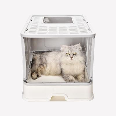 China Wholesale Cat Litter Box Sustainable Cat Litter Box Large Cat Litter Box Factory Success Amazon Super Clean Pet and Grooming Cat Litter Box for sale