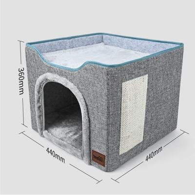 China Wholesale Amazon Cat House Bed Waterproof Factory Success Four Seasons Ventilation Keep Warm Cat Bed Cave Cat Cave Bed for sale