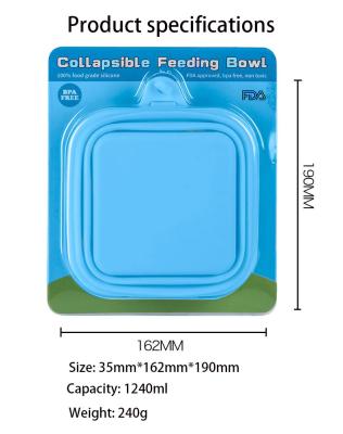 China Wholesale Viable Outdoor Portable Collapsible Dog Bowl Amazon Factory Hit Dog Bowl Dog Bowl Silicone Folding 2 in 1 Foldable for sale