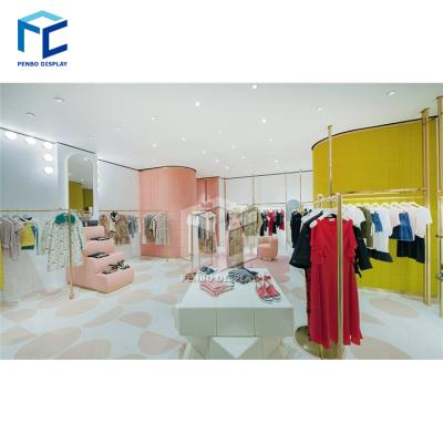 China Eco-friendly Clothing Store Decoration Design Clothing Store Racks, Ladies Clothing Store Decoration Store Supplies for sale