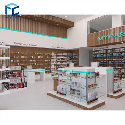 China Modern Or Customize Modern Pharmacy Shop Furniture Interior Design For Medical Shop Display for sale