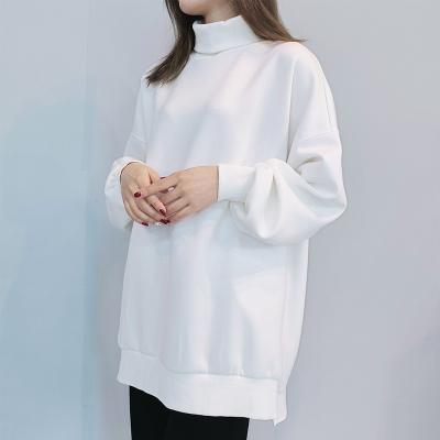 China Anti-wrinkle Jina spring autumn design style new plus size turtle neck sweatshirt women pullover for party work office for sale