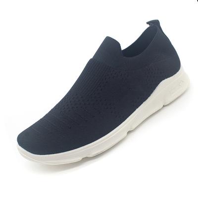 China Fashion Trend Grey/Black/Navy Knit Upper Lace Up Low Cut Injection Men Shoes for sale