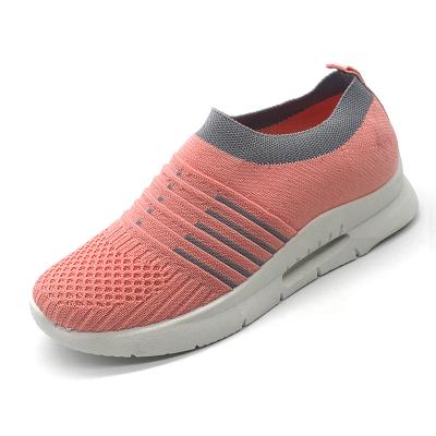 China Anti-Smell Cheap Price Casual Shoes Woman Injection Shoes With Knit Upper for sale