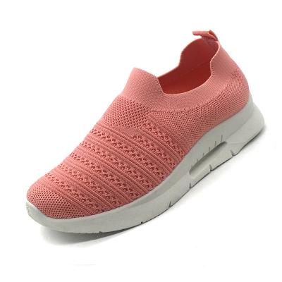 China New Style Anti-odor Casual Shoes Woman Injection Shoes With Knit Upper for sale