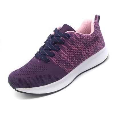 China Lace Up Pink/Black/Green/Red/Purple Knit Low Top Cement Women Low Cut Shoes With Cheap Price for sale