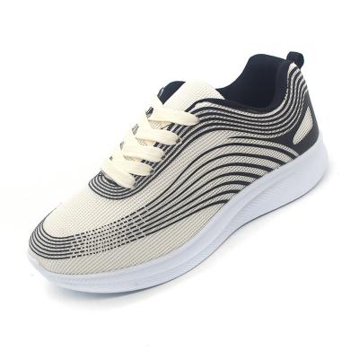 China Black/Gray/Beige Lace Up Knit Low Top Cement Women Shoes With Cheap Price for sale