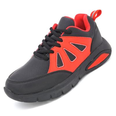 China Light weight black PU upper low cut cement kids shoes with cheap price for sale