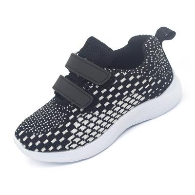 China Lightweight Black/White/Navy Knit Low Top Cement Kids Low Cut Shoes With Cheap Price for sale