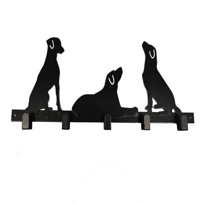 China Children's home creative three dog metal hooks towel connection factory wholesales wall decoration hanger hangs logo customized for sale