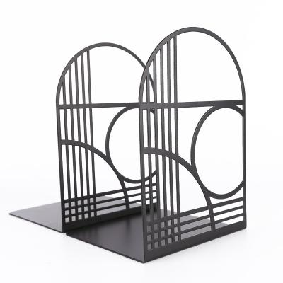 China 2022 Wholesale Custom Heavy Duty New Product Minimalist Iron Book Ends Office Metal Bookends Holder Home Decor for sale