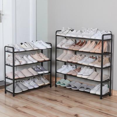 China Minimalist Organizer Storage Shoes 4-Layer 5-Layer Living Room Furniture Metal Stand Shoe Rack for sale