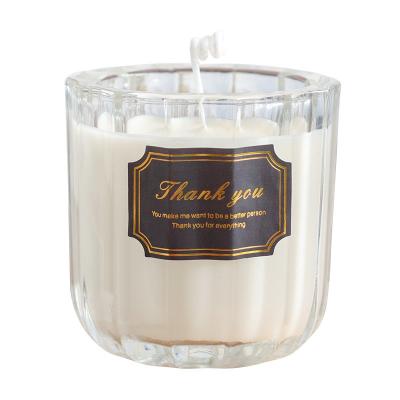 China Home Creative Transparent DIY Aroma Candle Jar Home Decor Candle Jar Soy Wax Container Glass Candle Holder for sale