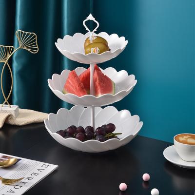 China Wholesale Sustainable Plastic Eco Display China Afternoon Tea Cake Stand Dish, 2/3 Tier Cake Stand for sale