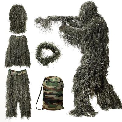 China Washable Ghillie Outdoor Camouflage Military Combat Training Suits Nomad Woodland Camouflage Clothing Army Outdoor Sniper Ghillie Camping Suit for sale