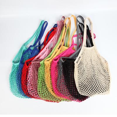 China Eco-Friendly 100% Cotton Grocery Beach Bag Gift Mesh Bags With Handles for sale