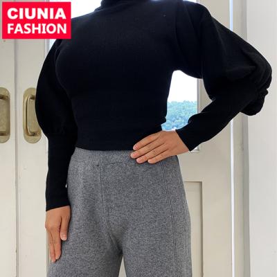 China Winter 1997# Muslim Clothing Knitted Sweater Short Tops Special Sleeves Modest Wear Modern Chic S M L XL for sale