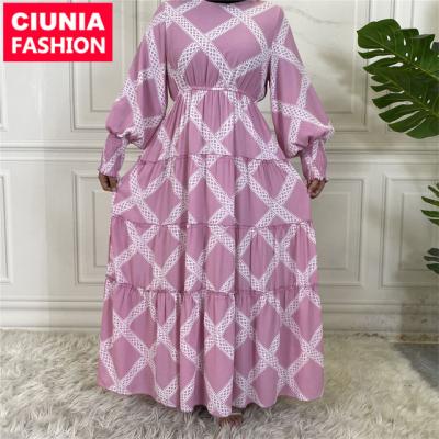 China 6556# Dubai Grace Chiffon Bubble Dress Islamic Clothing Abaya High Quality Muslim Dress For Women S M L XL 2XL/Customized for sale