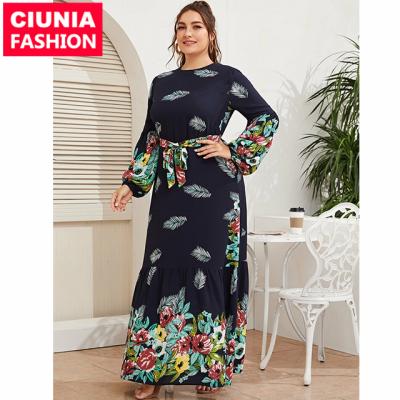 China 6196#Arabic Dubai Fashion Long Sleeves Dress Party Women Dress Islamic Clothing Muslim Dress L XL 2XL 3XL 4XL 5XL for sale