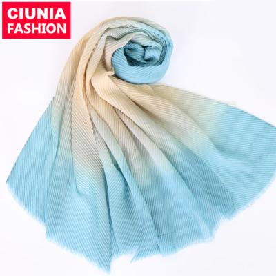 China VS080# Crease Hijab Gold Thread Scarf Shawls Muslim Viscous Glitter Fringed Cotton Wraps Headband Scarves for sale