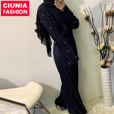 China Modest 1635# fashion silky for muslim abaya 2018 turban head wrap women clothing women wear overalls overalls muslim abaya for sale