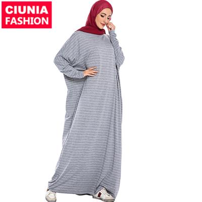 China 6200# Winter Women's Abaya Scarf Shawl Clothing Accessories Clothing Stripe Mesh Muslim Islamic Dress Long Sleeve Free Size/Customized for sale