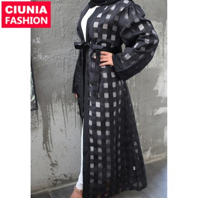 China Newest Fashion 1658# Open Front Abaya Long Sleeve Kimono Abaya S-2XL/Customized Long Style Coat Islamic Muslim Clothing Women Clothing for sale